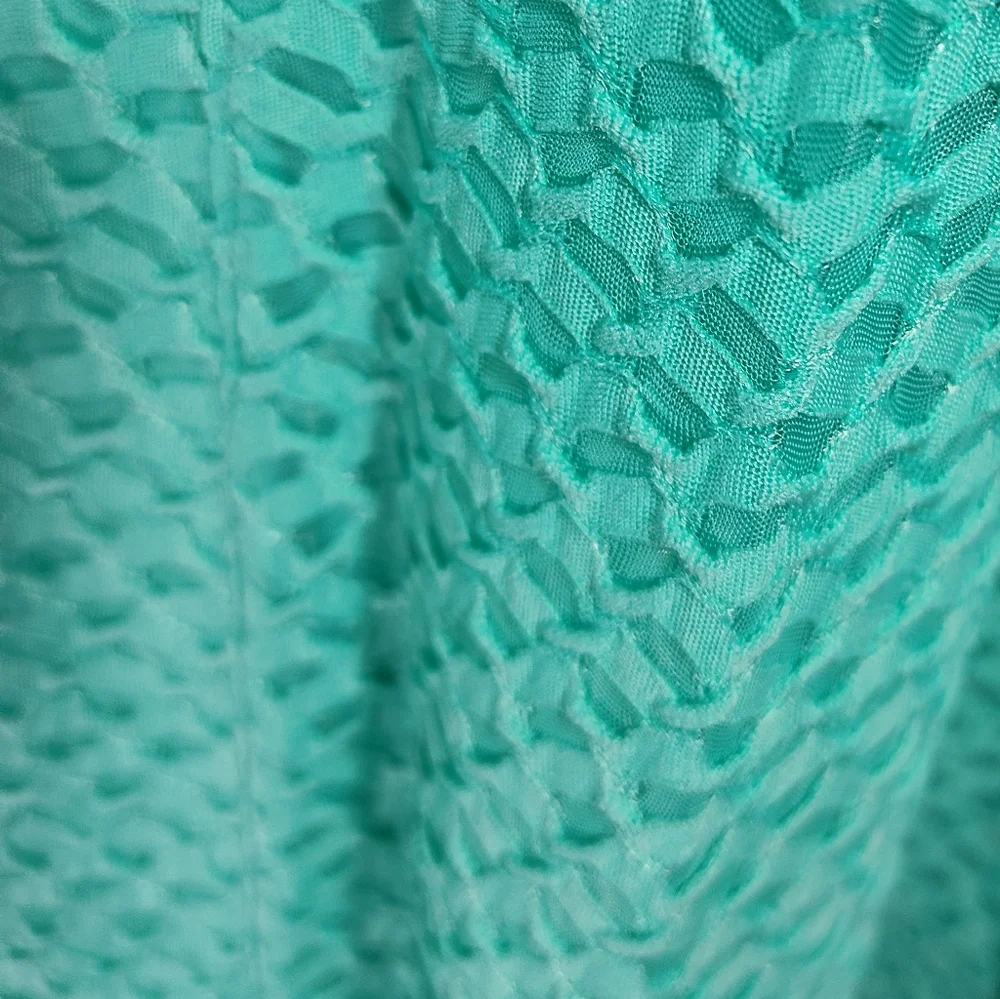 Kim Rogers Green Cardigan Sweater with Textured Knit